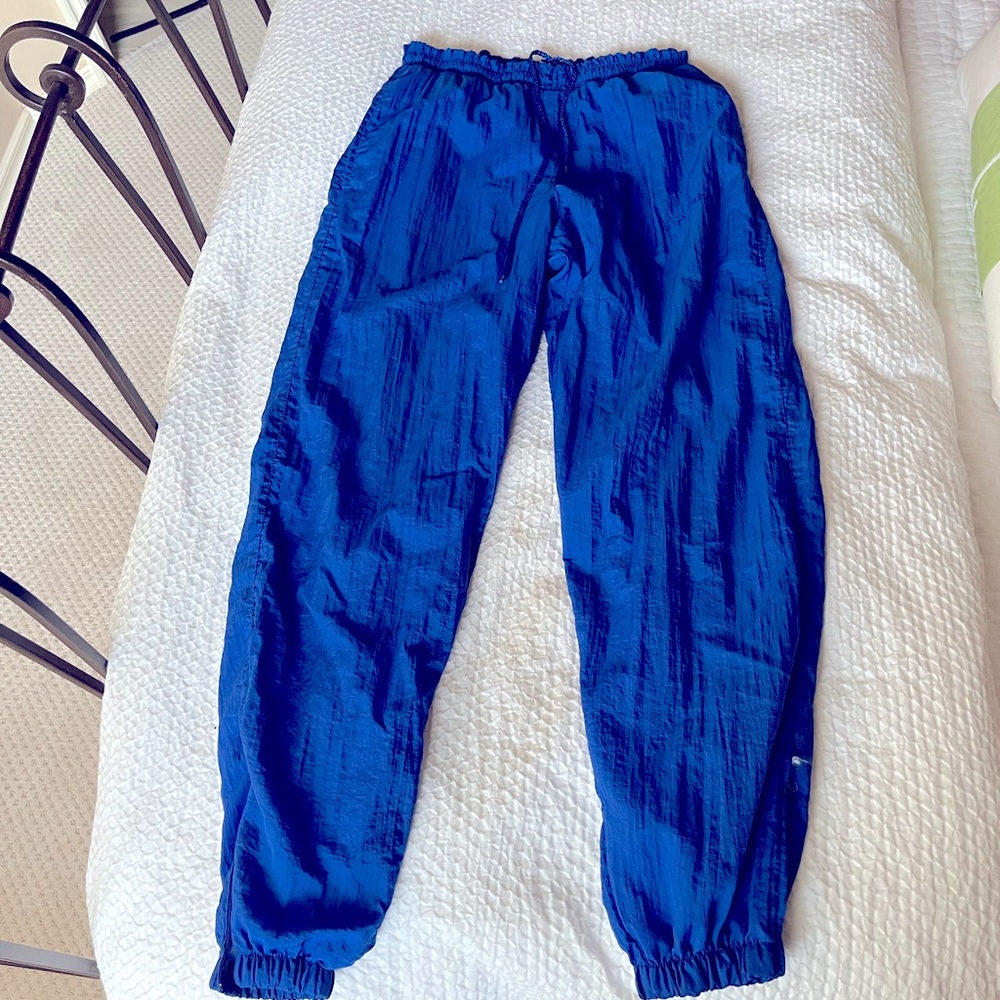 Blue Joggers - That have Zips Near Ankles For Style